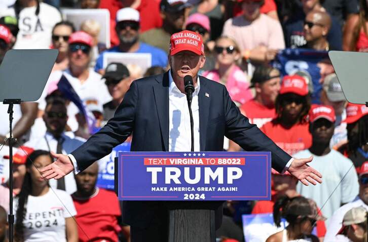 Donald Trump, durante un acto en Virginia. 
