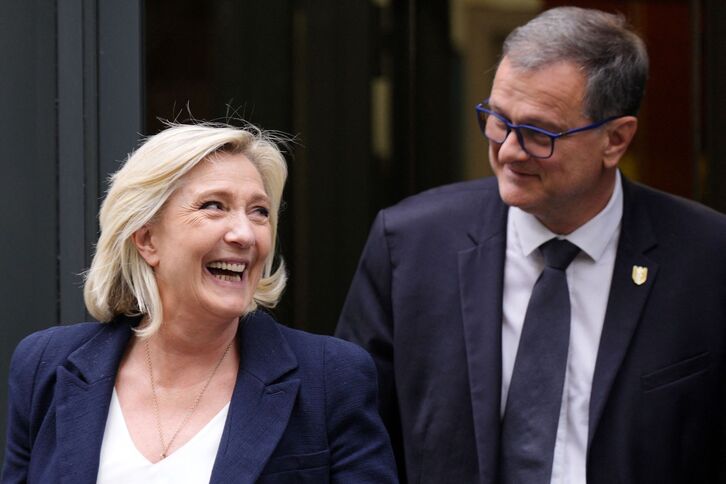 Marine Le Pen, líder de Agrupación Nacional (RN), que se impuso el pasado domingo en la primera vuelta en el Estado francés. 