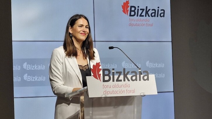 Leixuri Arrizabalaga, portavoz de la Diputación de Bizkaia.