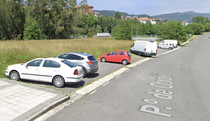 Los terrenos de Siustegi, junto a la variante GI-20 y el cuartel de Intxaurrondo.