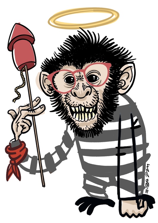 El mono Charlie, segundo candidato imposible a lanzar el txupinazo