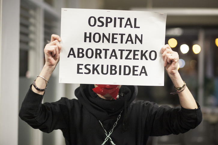 Una protesta a favor del aborto en un hospital público, en una imagen de archivo.