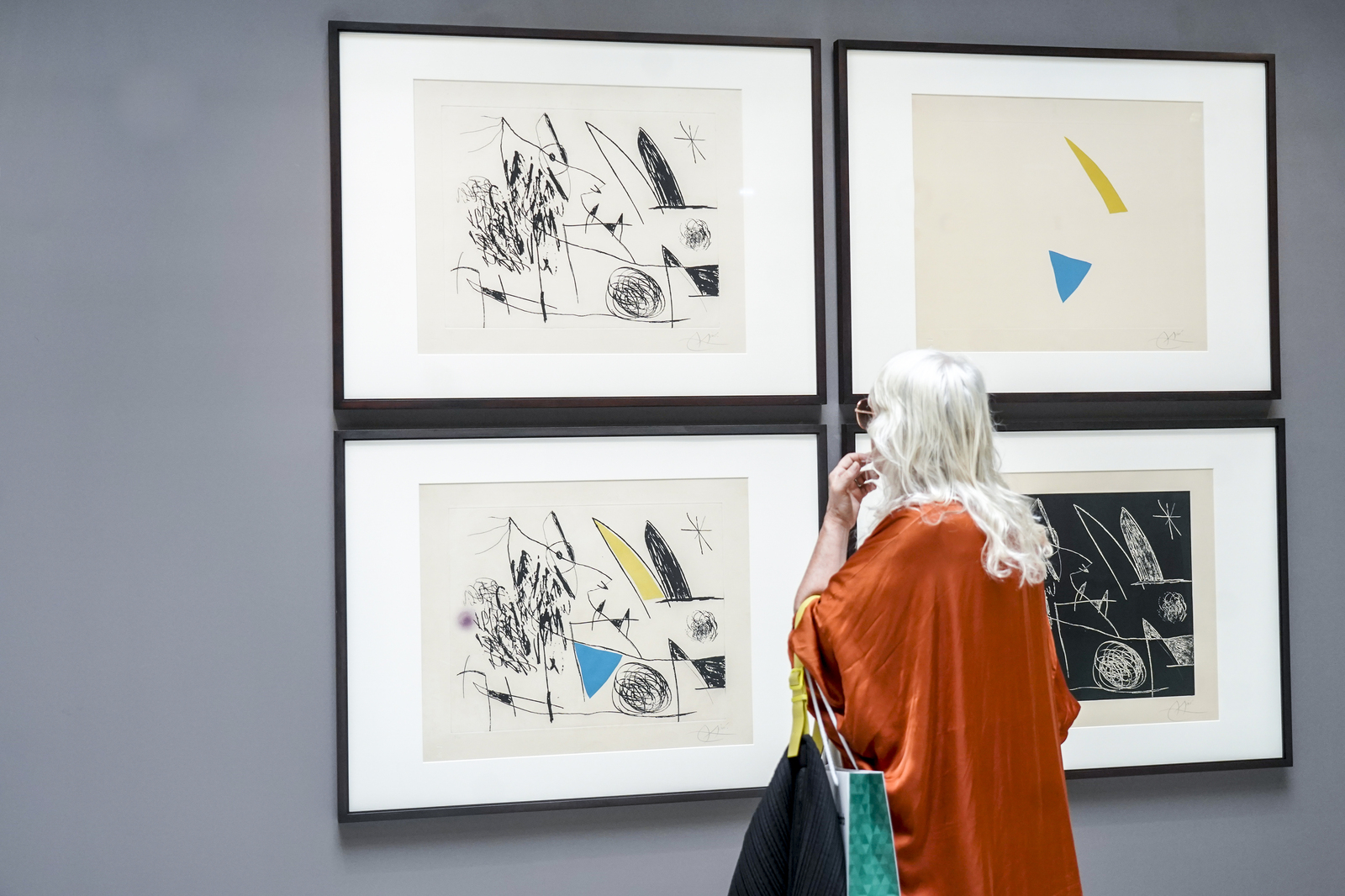 Una de las obras de Miró. Las realizó con objetivo didáctico, para enseñar el proceso del grabado.