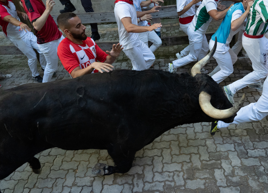 Los pitones del Domingo Hernández lucen espectaculares en esta imagen.