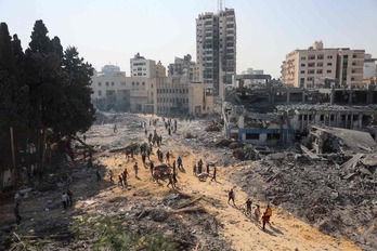 Paisaje desolador en la Ciudad de Gaza.