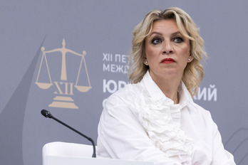 La portavoz rusa de Exteriores, Maria Zakharova, en una comparecencia del pasado junio.