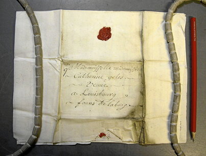 Pierre Detchegarayk Catherine Gelosi igorritako gutuna, Azkaine, 1757ko martxoaren 22an.