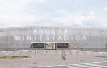 Infografía del futuro miniestadio de Anoeta.