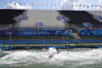 Vaires-sur-Marne estadio nautikoan, ur bizietako kanala.