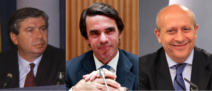 Corcuera, Aznar y Wert, tres para uno.