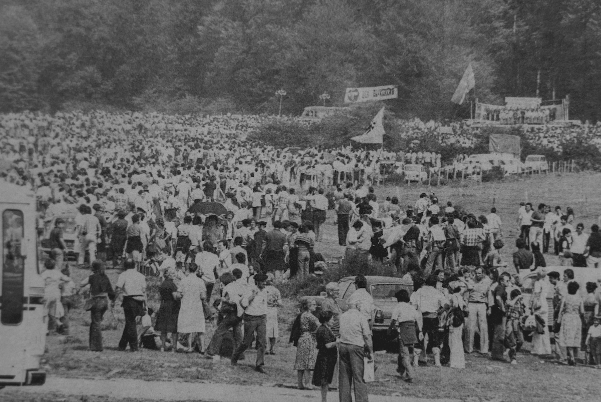 Fotografía de los actos con motivo del 1.200 aniversario de la batalla de Orreaga. (Josetxo ZALDUA)