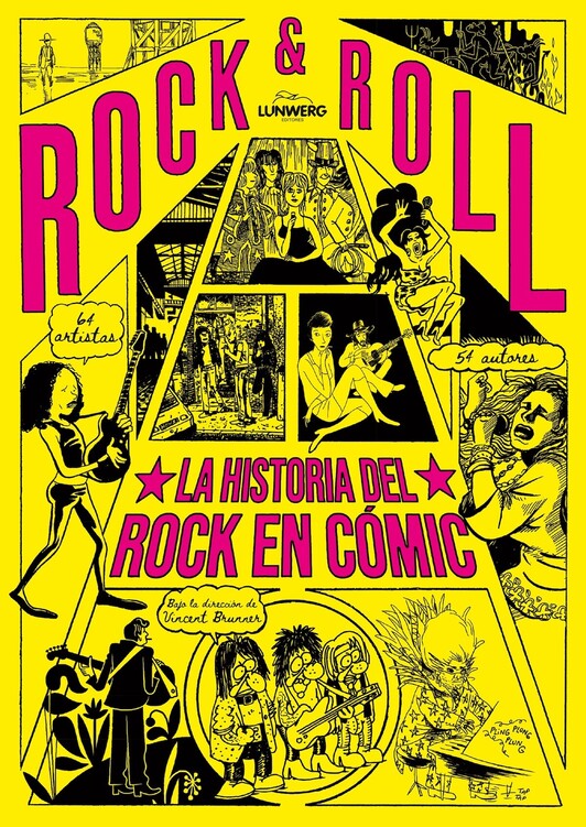 Portada de ‘La historia del rock en cómic’.