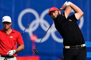 Jon Rahm, durante la segunda jornada en los Juegos de París.