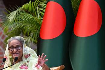 Sheikh Hasina, la primera ministra de Bangladesh que ha dimitido de su cargo y ha abandonado el país. 