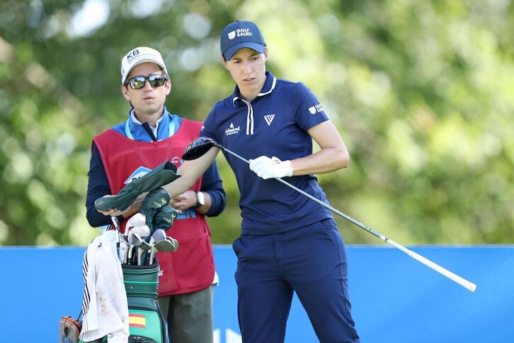 Carlota Ciganda, en un torneo reciente de golf.