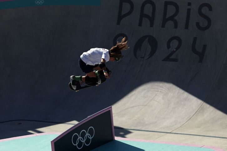 Naia Laso, La Concardeko skate parkean.