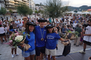 Donostia recibe a sus piragüistas Lazkano, Echaniz y Chourraut a la vuelta de París