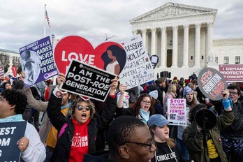 Manifestantes antiabortistas, en una protesta en Washington.