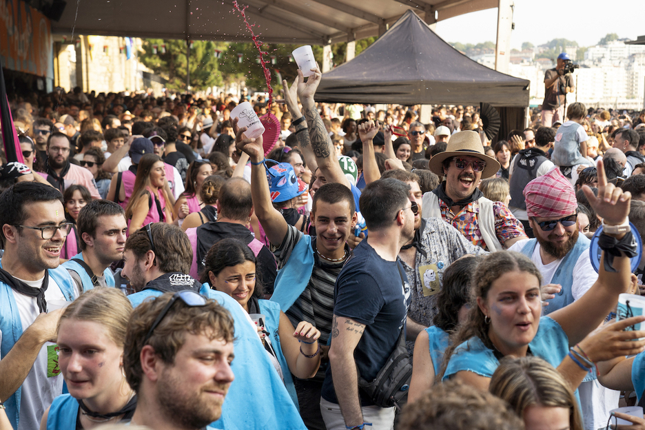 Donostiako Piraten txupinazoko giroa.