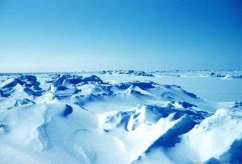 Reconstrucción del aspecto de la llamada ‘Tierra bola de nieve’ durante esta glaciación.