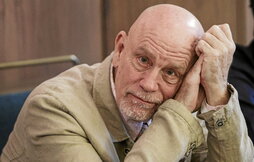 El actor John Malkovich, en una rueda de prensa en Grecia, en 2022.