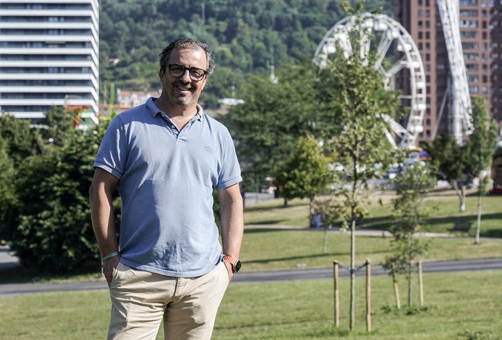 Aitor Valdecantos, Bilboko Etxebarria parkean.