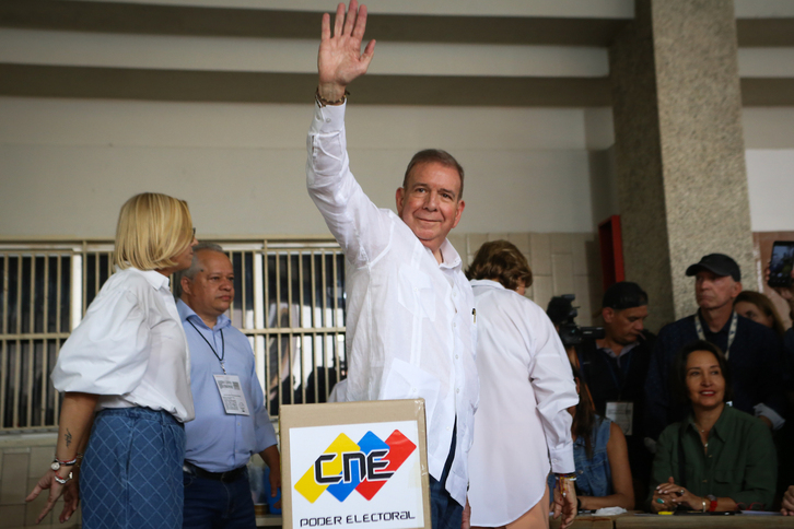 Edmundo González Urrutia, en la jornada electoral.