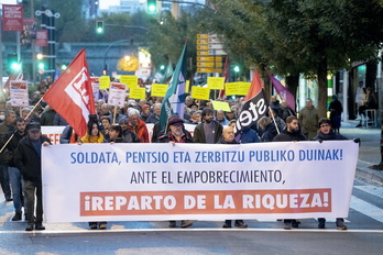 Movilización de la Carta de Derechos Sociales de Euskal Herria en Bilbo.