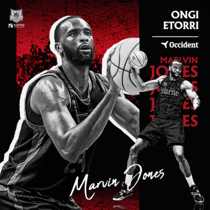 Marvin Jones complementará a Hlinason en el juego interior de Bilbao Basket.