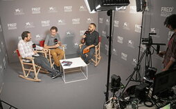 Aitor Arregi y Jon Garaño, en una presentación de «Marco».