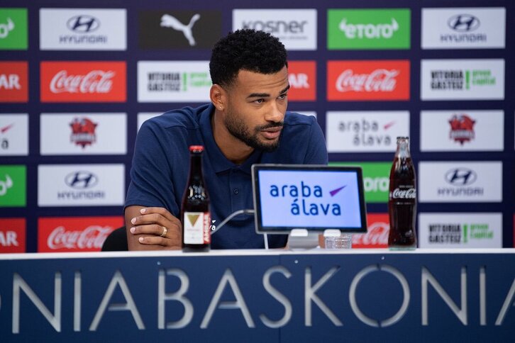 Timothe Luwawu-Cabarrot, durante la comparecencia de este lunes.