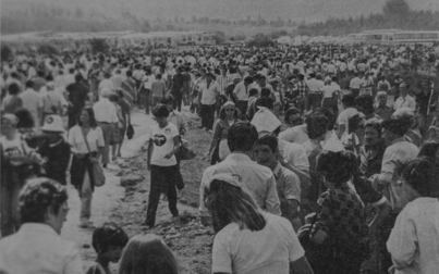 Miles de personas se dieron cita en las campas de Ibañeta con motivo del 1.200º aniversario de la Batalla de Orreaga.