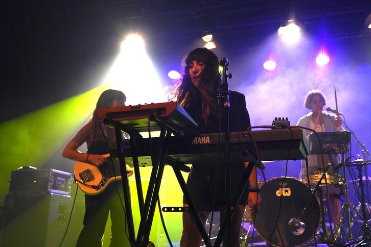 Las iruindarras Melenas, durante su concierto en Gazteszena de Donostia.