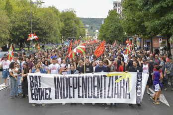 Gazteriak babesa adierazi dio Ernairi igande honetan Donostian.