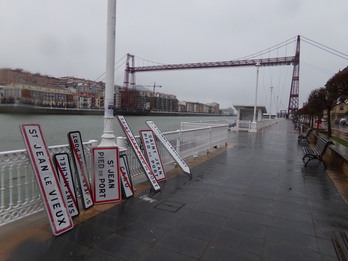 Baxe Nafarroan kendutako seinaleak Portugaleten utzi zituen Herribiltzak.