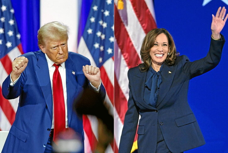 Donald Trump eta Kamala Harris.