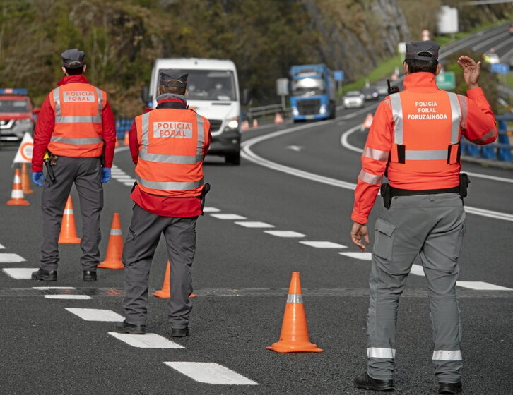 Agentes de la Policía Foral, en una imagen de archivo.