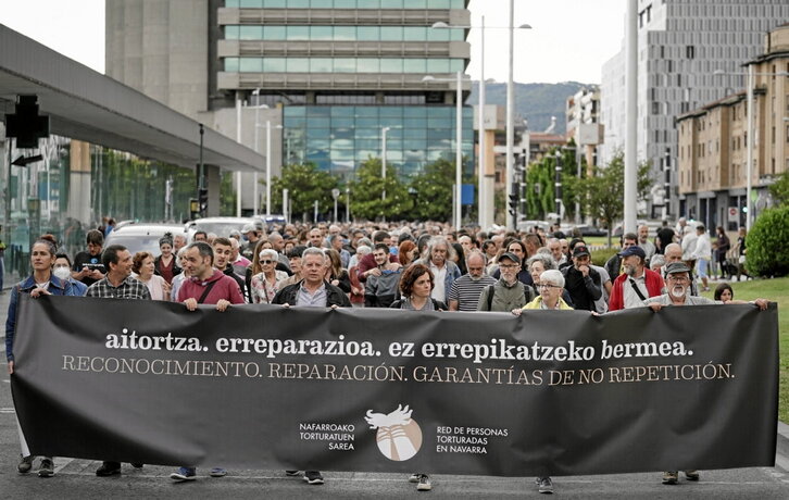 Torturatuen Sareak deitutako manifestazioaren artxiboko irudia.