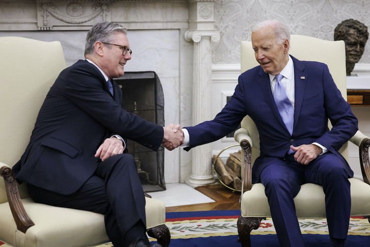 Starmer y Biden, en un encuentro en julio. 