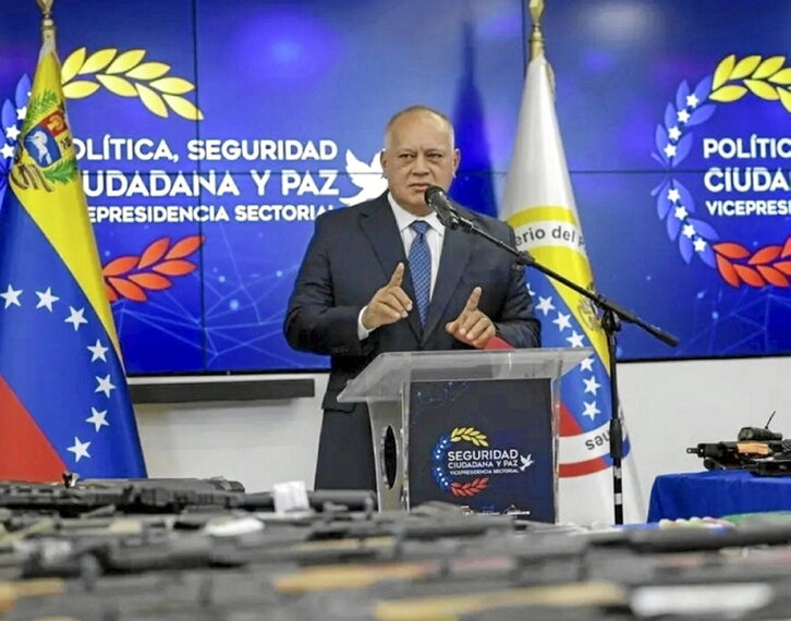 Diosdado Cabello, ayer en Caracas.