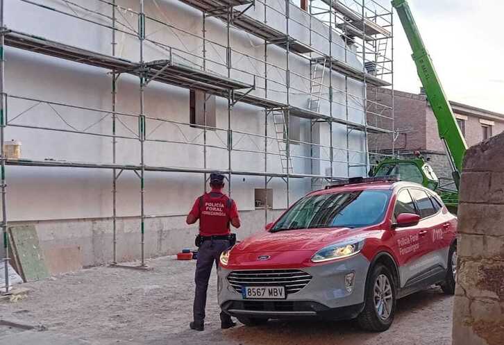 Imagen de 112 SOS Nafarroa del lugar del accidente.