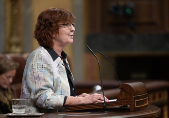 La diputada de EH Bildu, Marije Fullaondo, en el Congreso español.