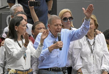 Edmundo González junto a María Corina Machado, en una imagen de archivo.