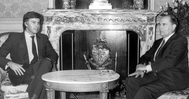 Felipe Gonzalez y François Mitterrand, en un encuentro en el palacio del Elíseo en París en 1982.