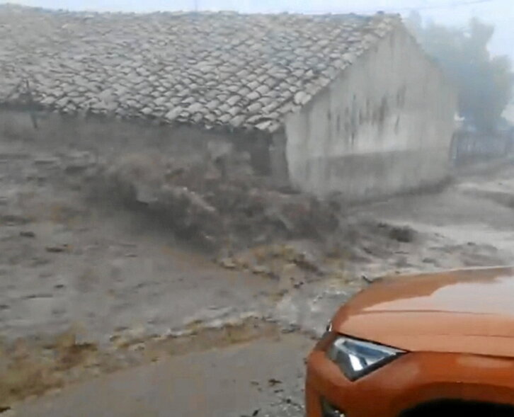 Captura del vídeo grabado este sábado en Lezaun.