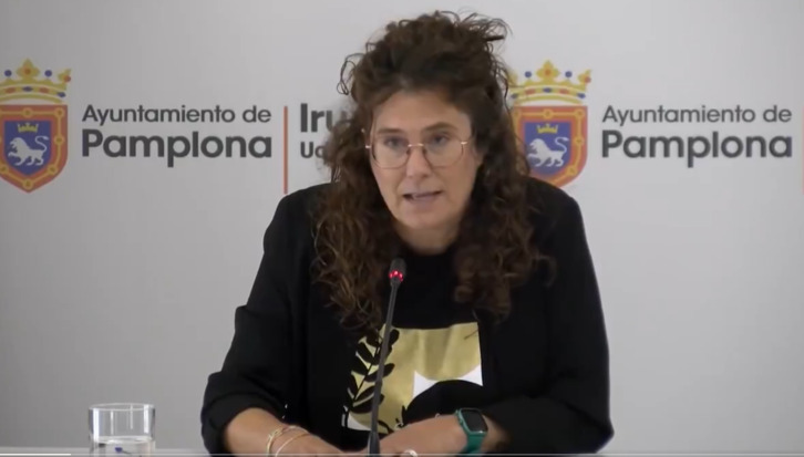 Garbiñe Bueno, responsable de Hacienda del Ayuntamiento de Iruñea.