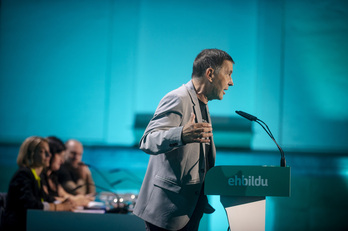 Arnaldo Otegi, el sábado en la Conferencia Política de EH Bildu en Donostia.