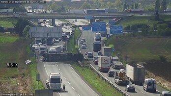 Imagen del accidente publicada por el Departamento de Seguridad.