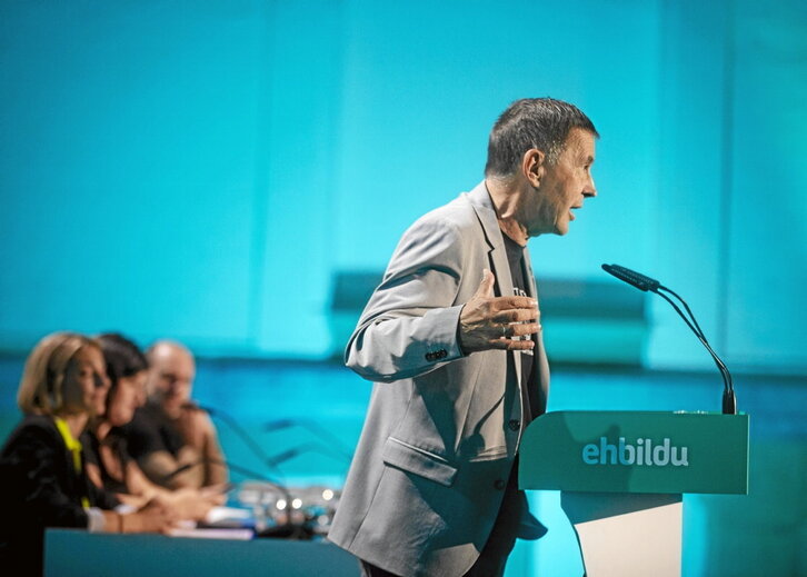 Arnaldo Otegi, el sábado en la Conferencia Política de EH Bildu en Donostia.