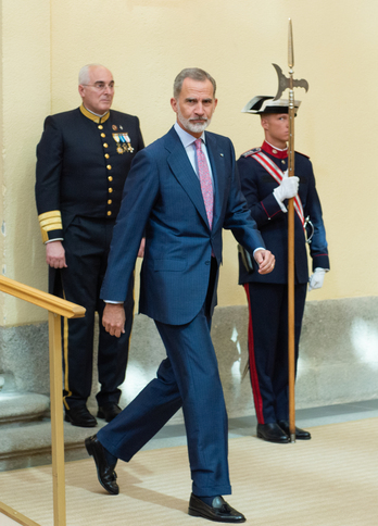 Felipe de Borbón, en un cónclave con representantes latinoamericanos.